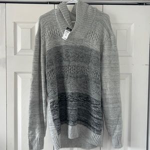 Long sleeve multicolor gray sweater